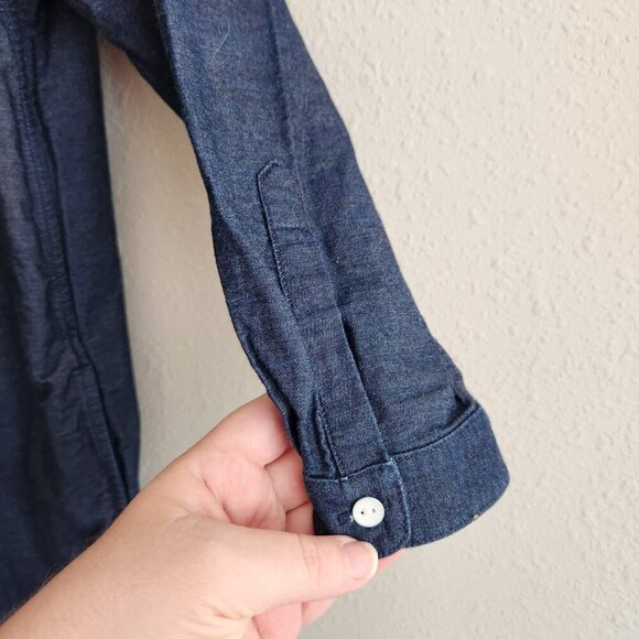 Rag & Bone Chambray Denim Off-The-Shoulder Mini Dress Size Large - Picture 6 of 10